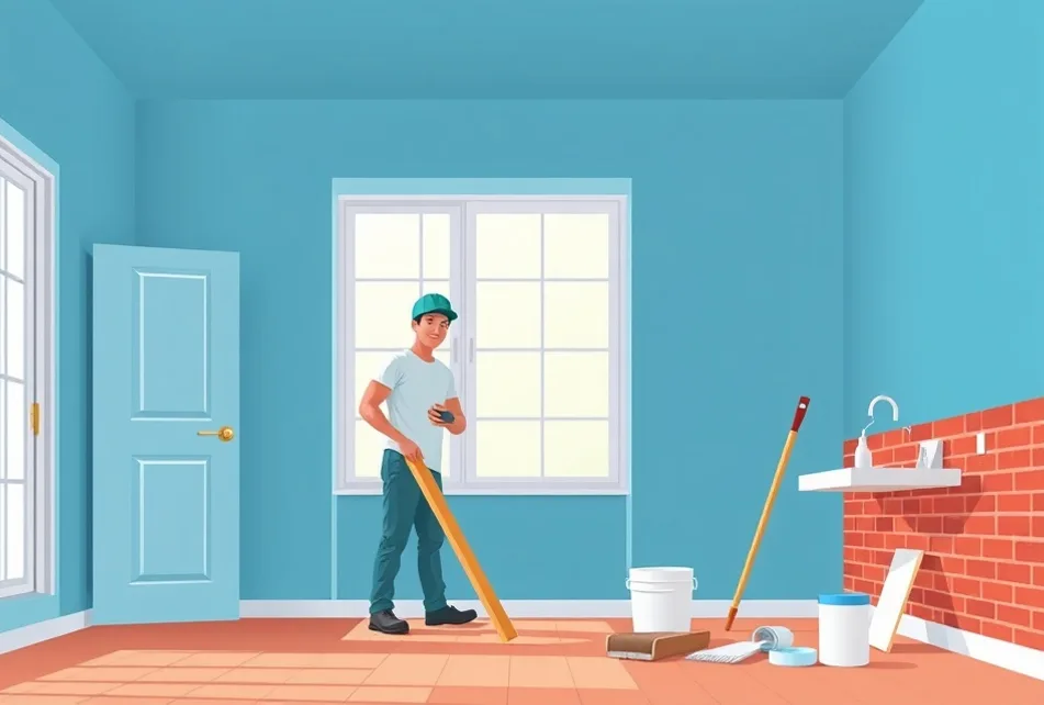 Intérieur rénové après travaux de peinture à Sucy-en-Brie