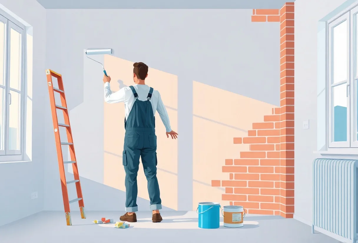 Peintre Sucy-en-Brie 94370 en intervention sur un chantier
