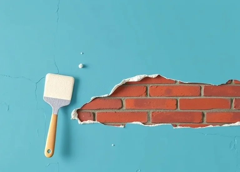Ponçage et rebouchage des fissures avant mise en peinture
