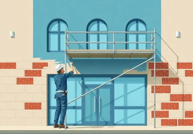 Ravalement de façade en pierre, nettoyage et application d'enduit